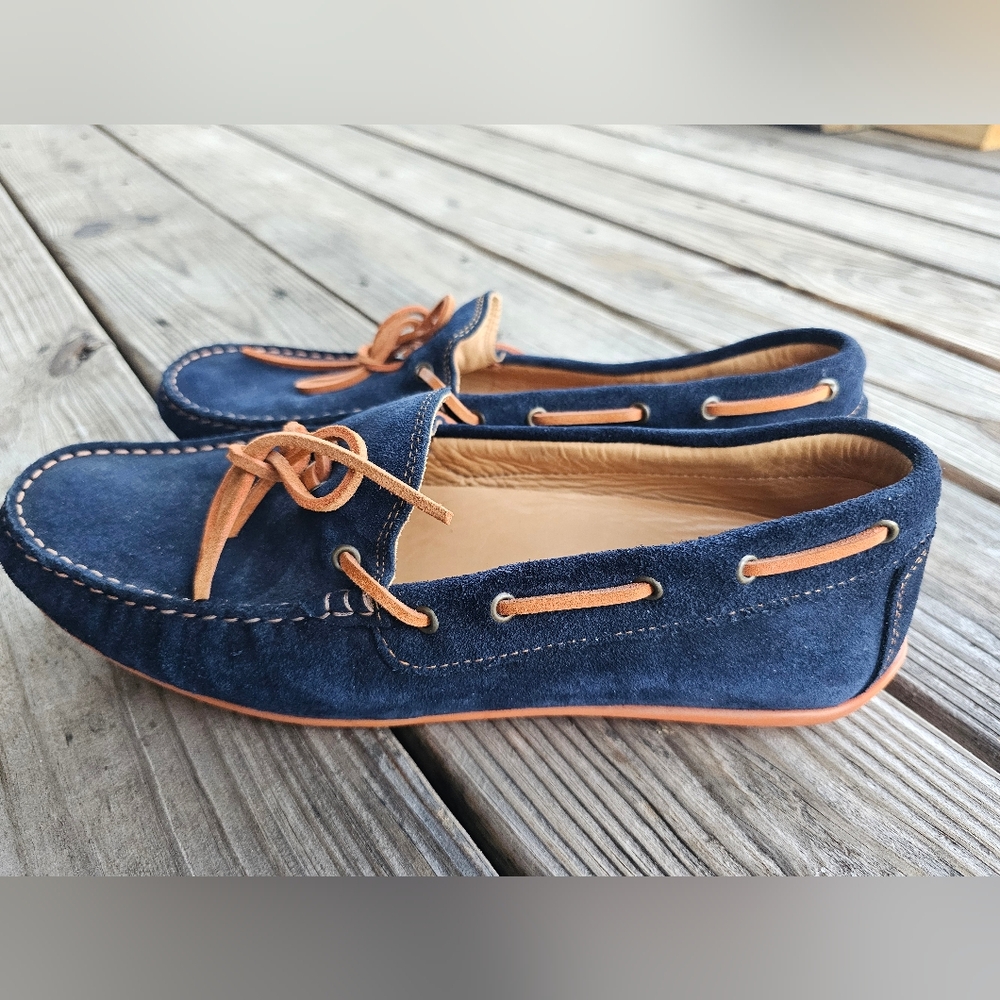 Austen Heller Blue Suede Loafer Driving shoes Size 10.5 Mens